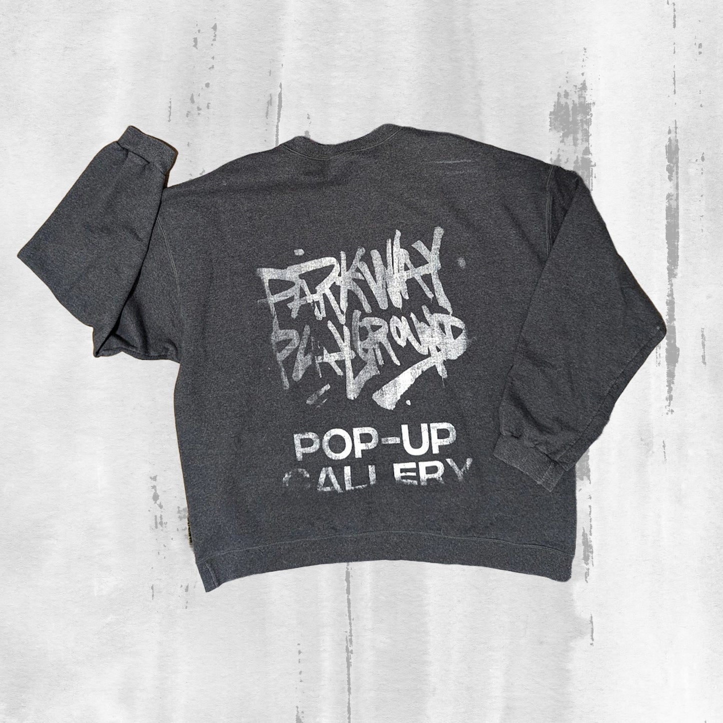 Champion Basic Crewneck 'Back Print' Dark Heather (XL)