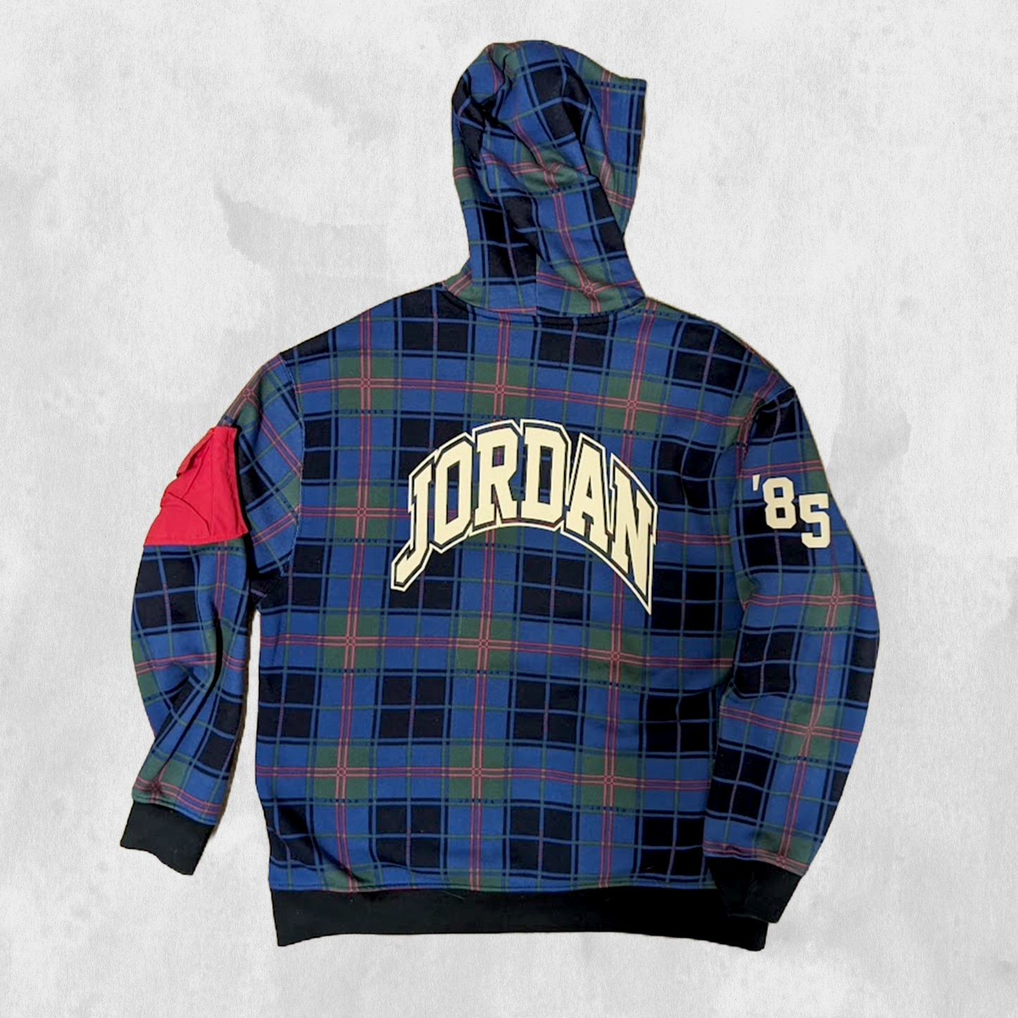 Jordan Brand Plaid Reworked Pullover Blue (XL)