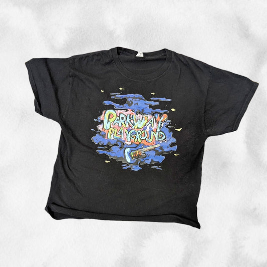 Parkway Playground Cropped Purple Vintage Haze Tee (M)